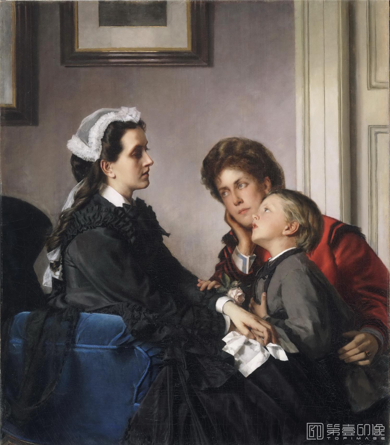 油画-美国费城美术馆藏画-Alexandre Cabanel, French, 1823-1889The Governess-014